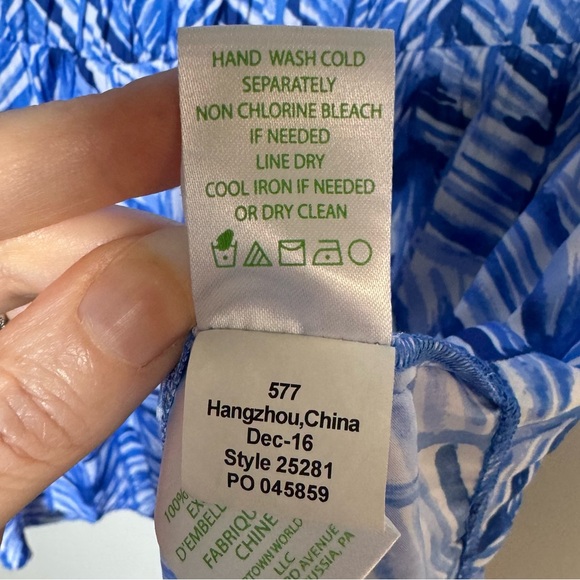 Lilly Pulitzer Colby Romper Lapis Blue Costa Verde Size L - Picture 8 of 11